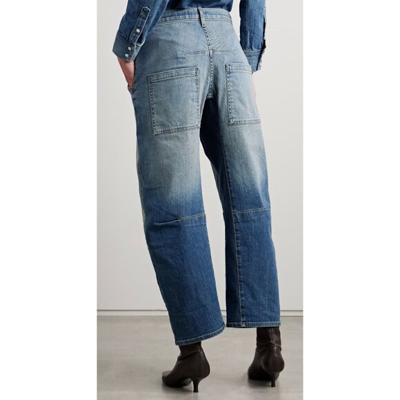 NILI LOTAN Emerson Mid-Rise Barrel-Leg Jeans-sz 25 - Picture 2 of 12